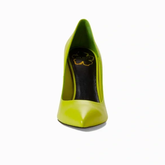 TED BAKER London Teyma Leather Heels Green Size 39 New - Picture 3 of 7